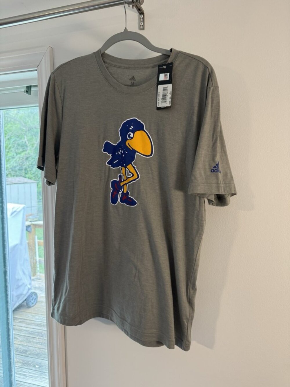 Adidas Kansas Jayhawks Tee Men's M Gray NWT
